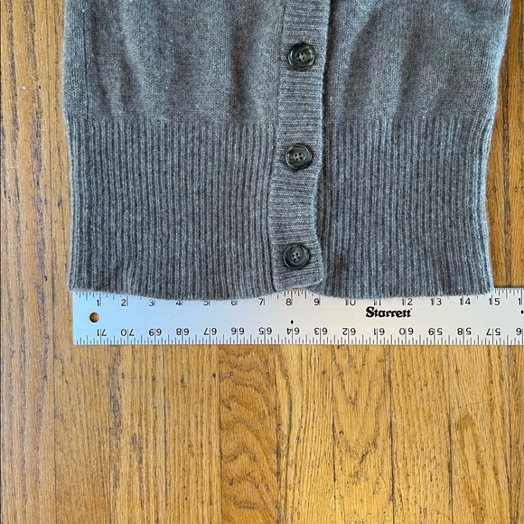 James Perse Heather Gray Heavyweight Cashmere Cardigan Sweater - Picture 5 of 8